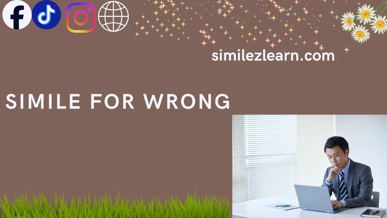 simile for wrong