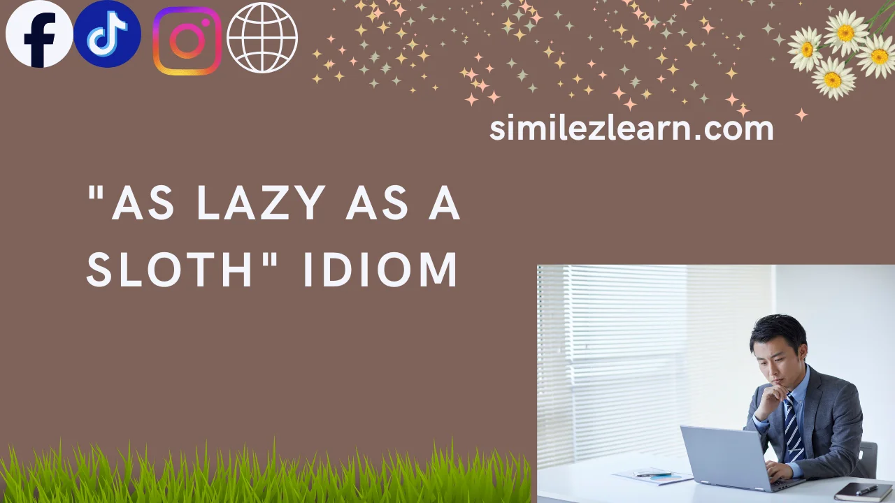 "as lazy as a sloth" idiom