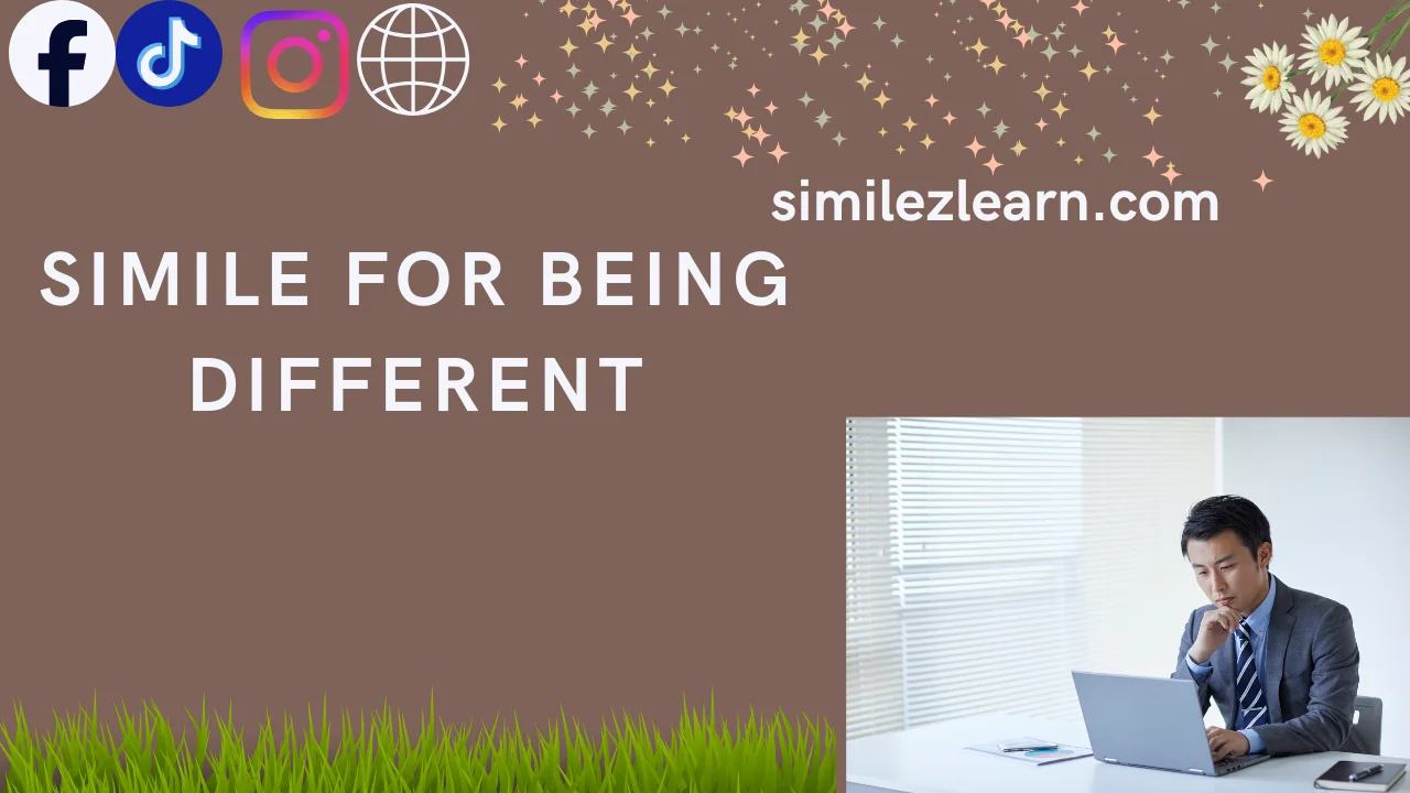 simile for being different