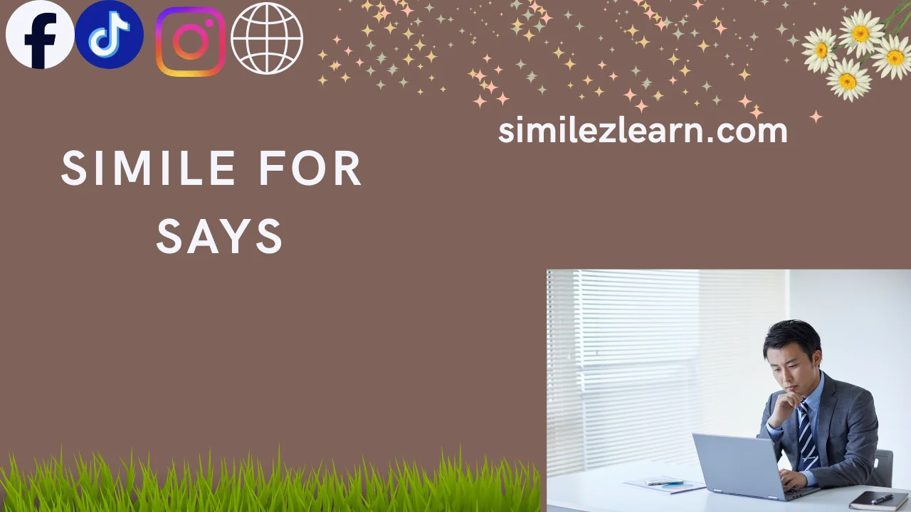 simile for says