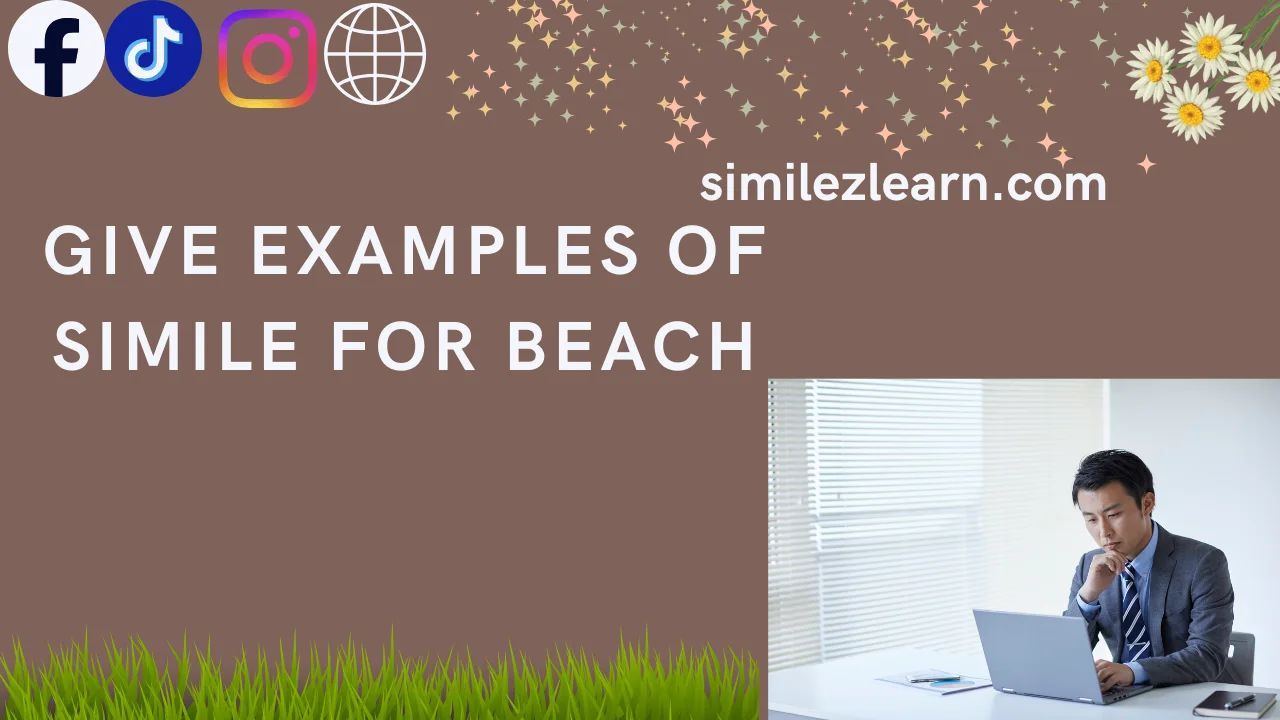 give examples of simile for beach