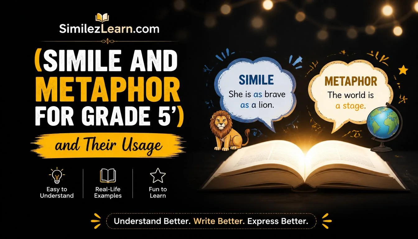 simile and metaphor for grade 5