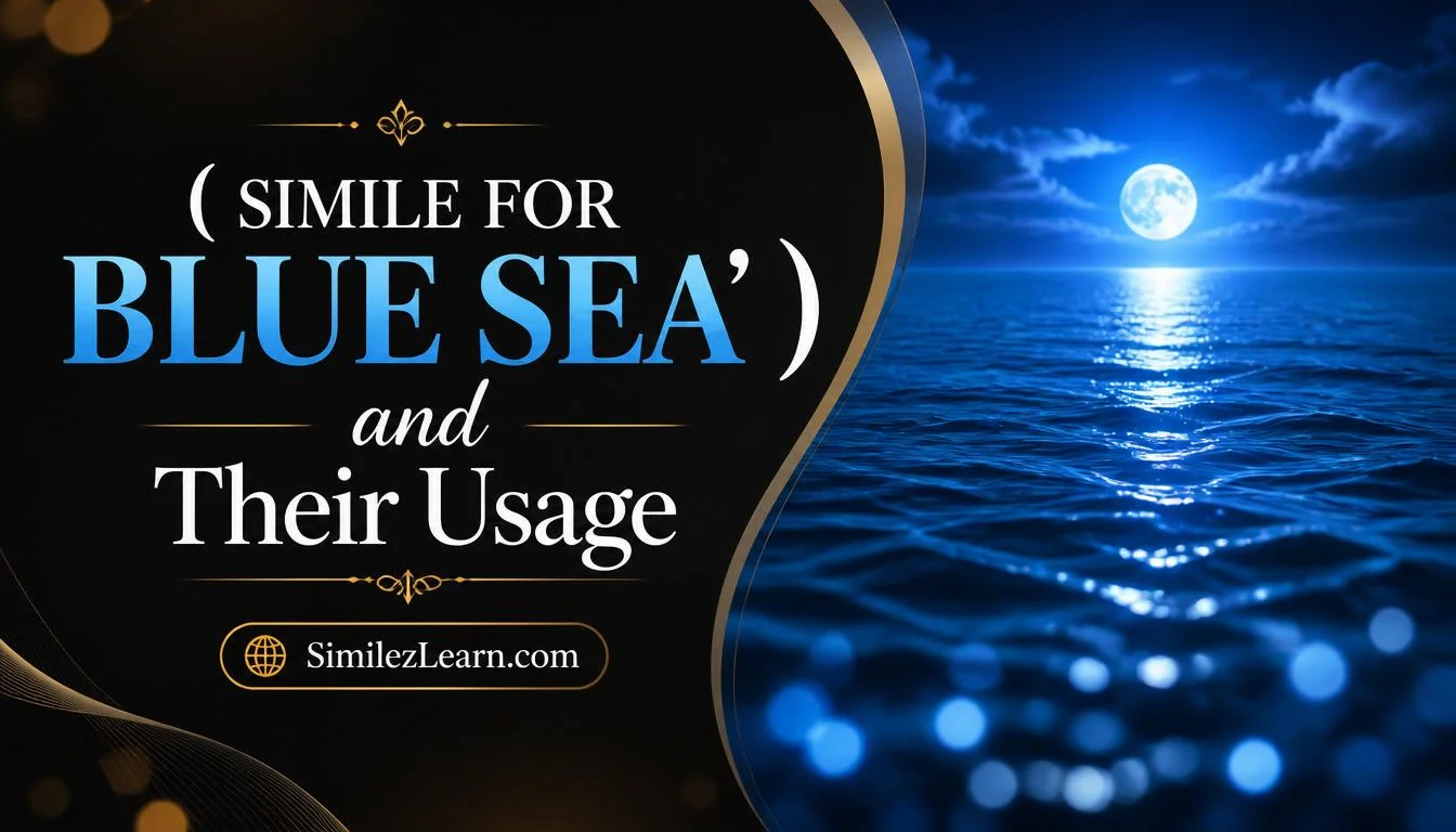 simile for blue sea