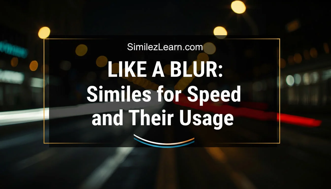 simile for going fast