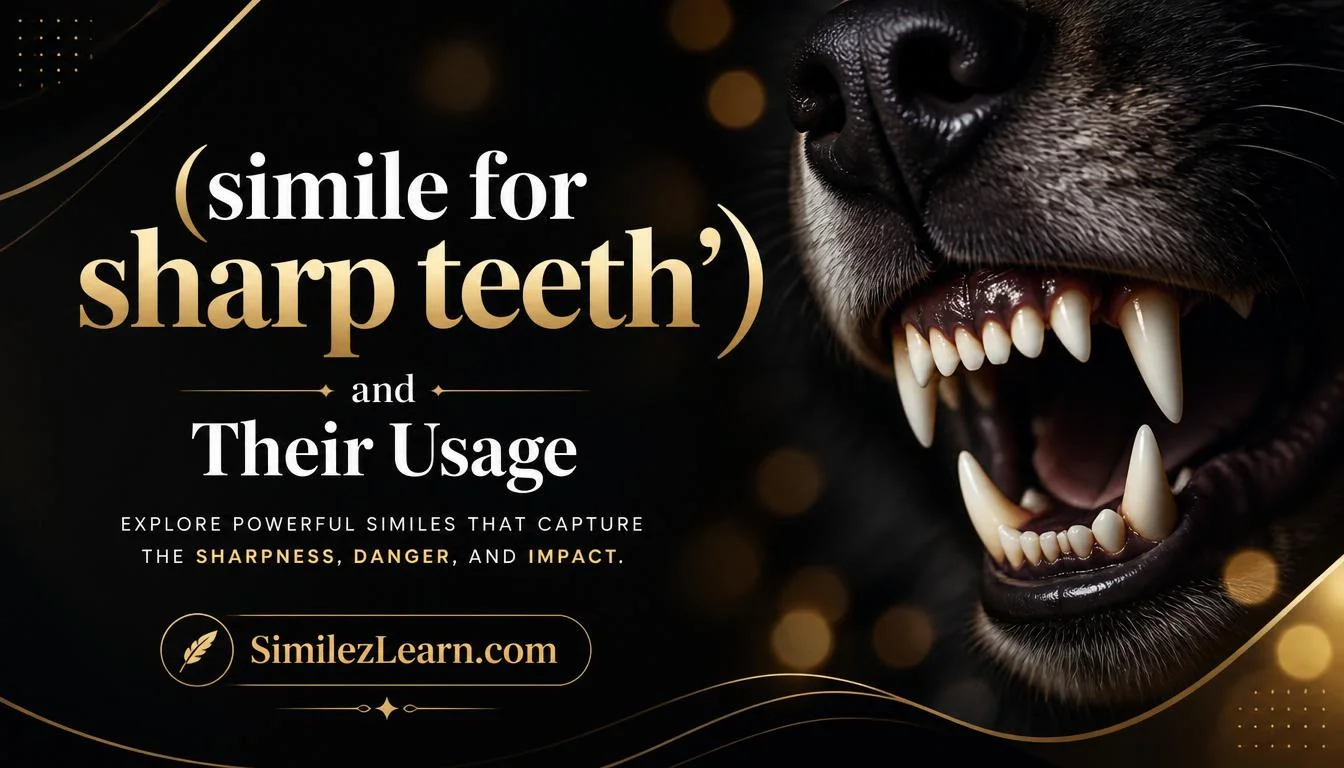 simile for sharp teeth