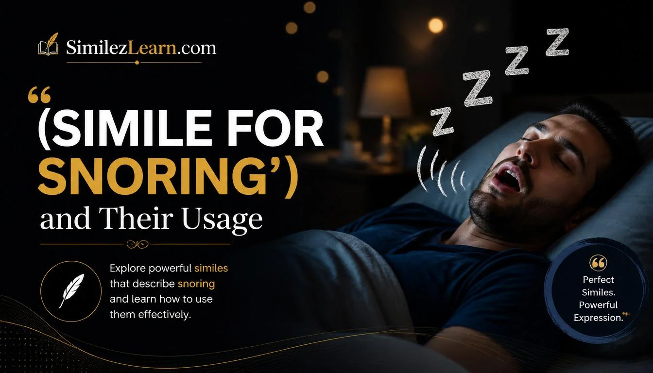 simile for snoring