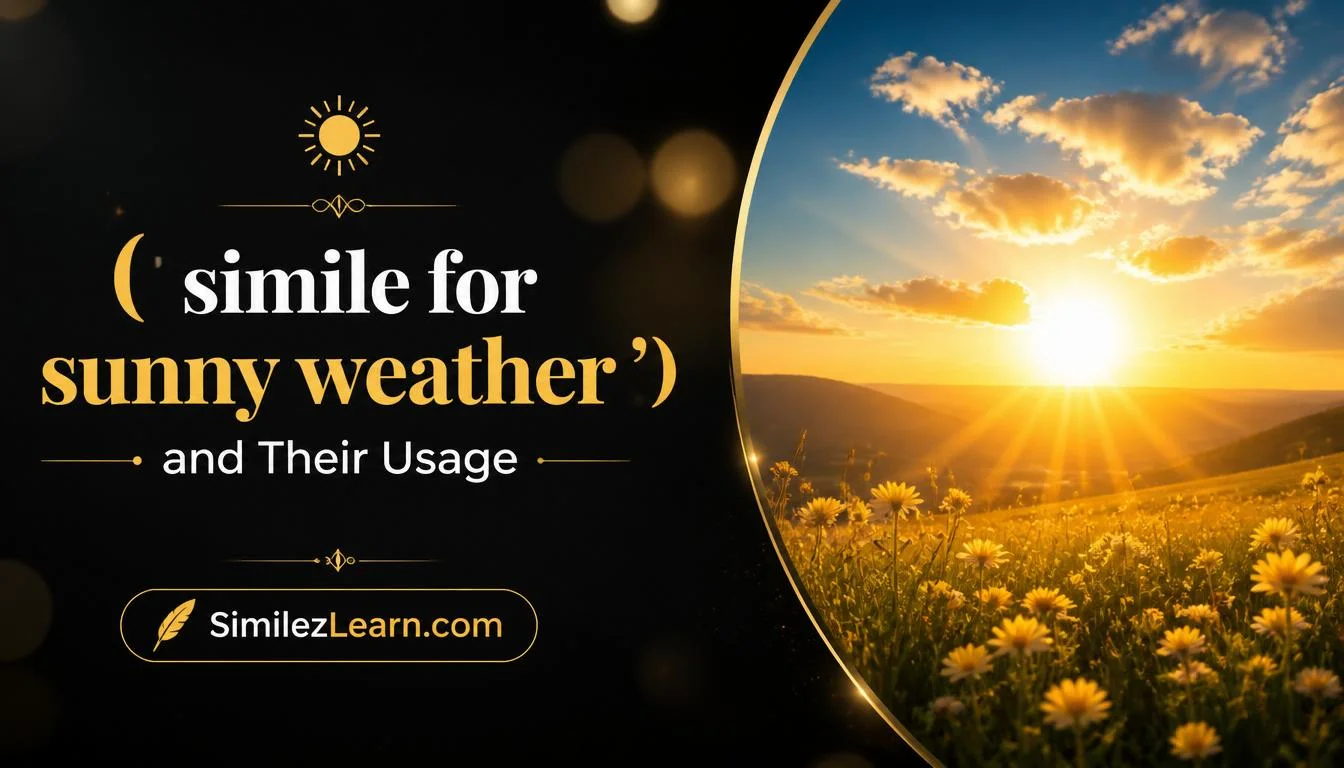 simile for sunny weather