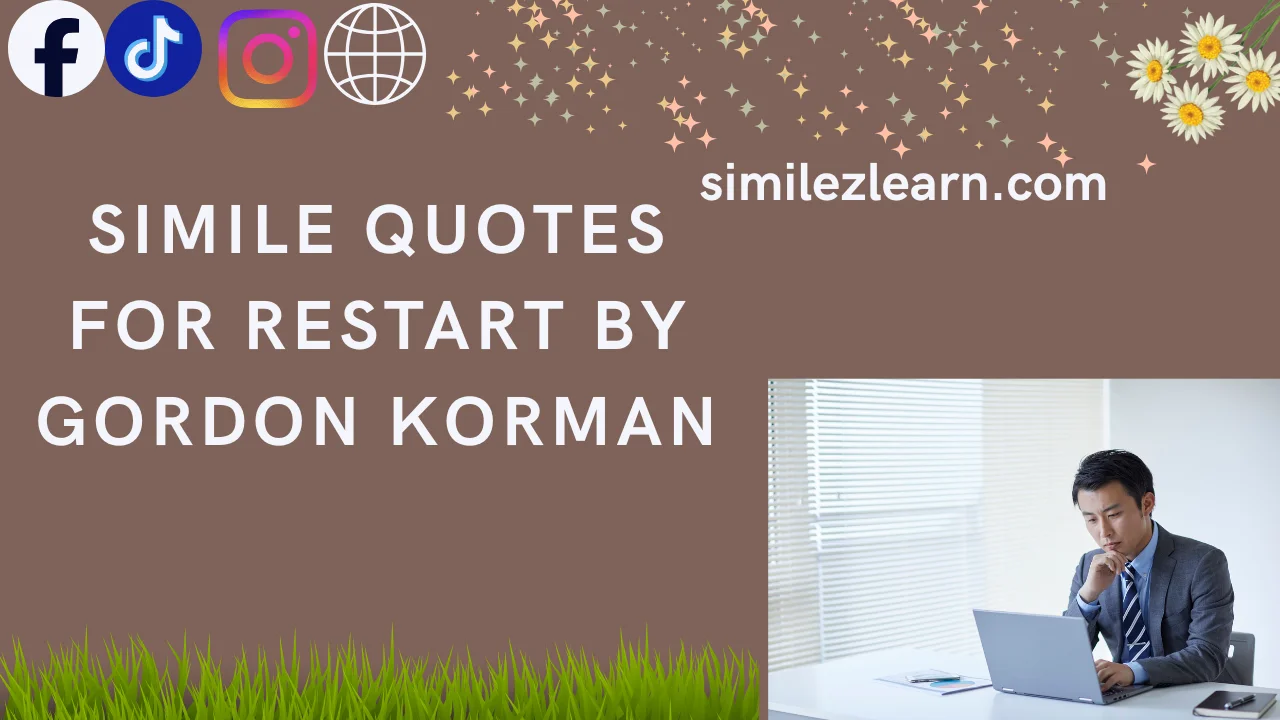 simile quotes for restart by gordon korman
