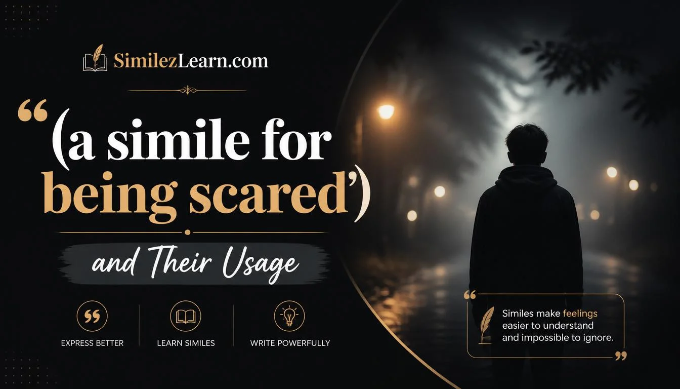 a simile for being scared