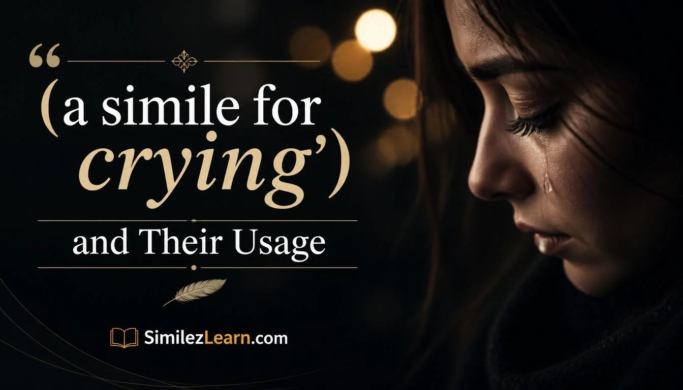 a simile for crying
