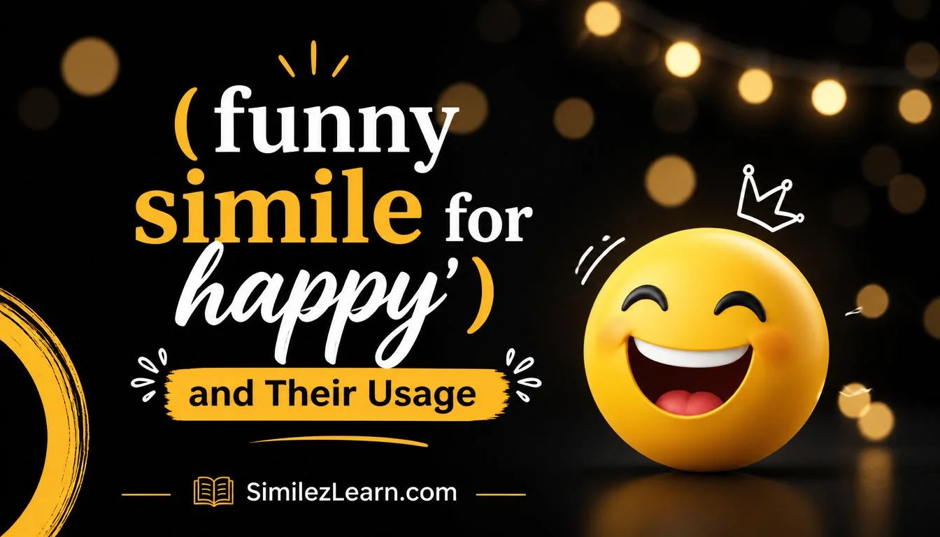 funny simile for happy