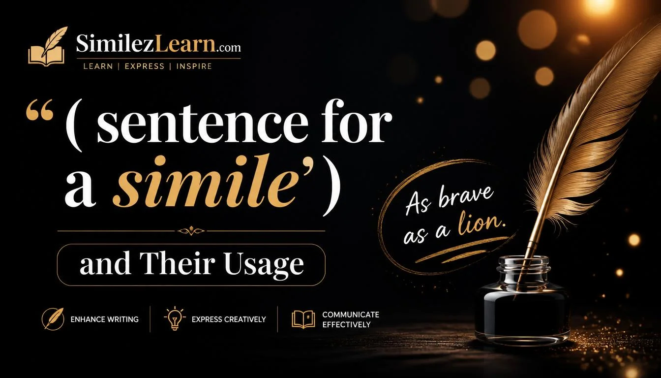 sentence for a simile