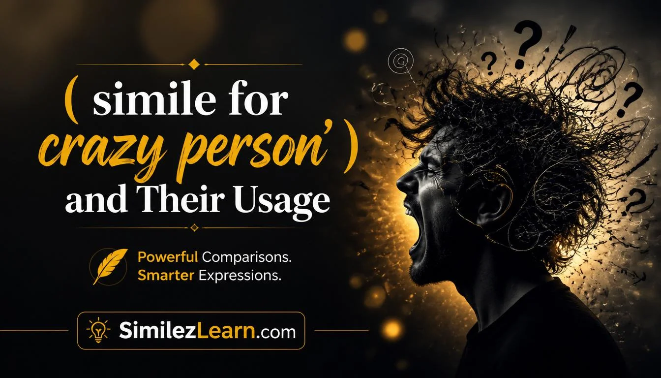 simile for crazy person