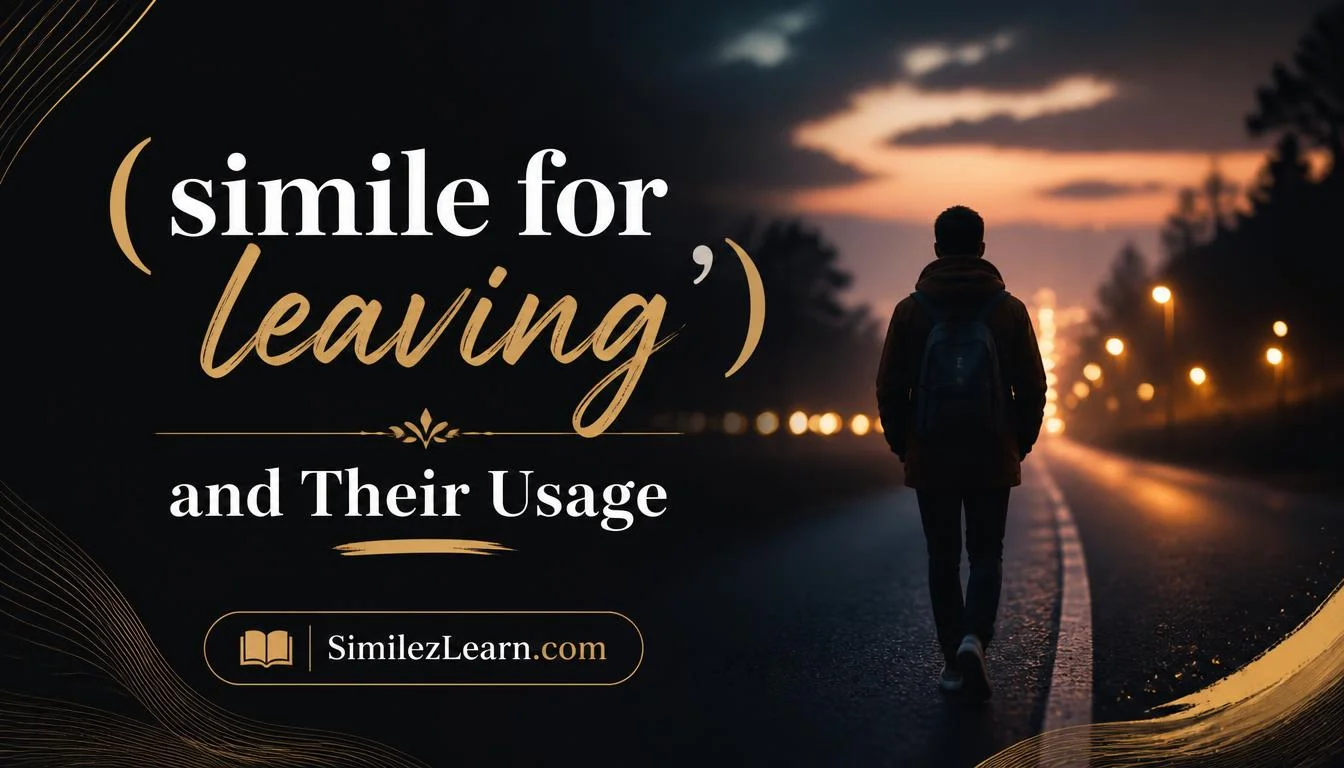 simile for leaving