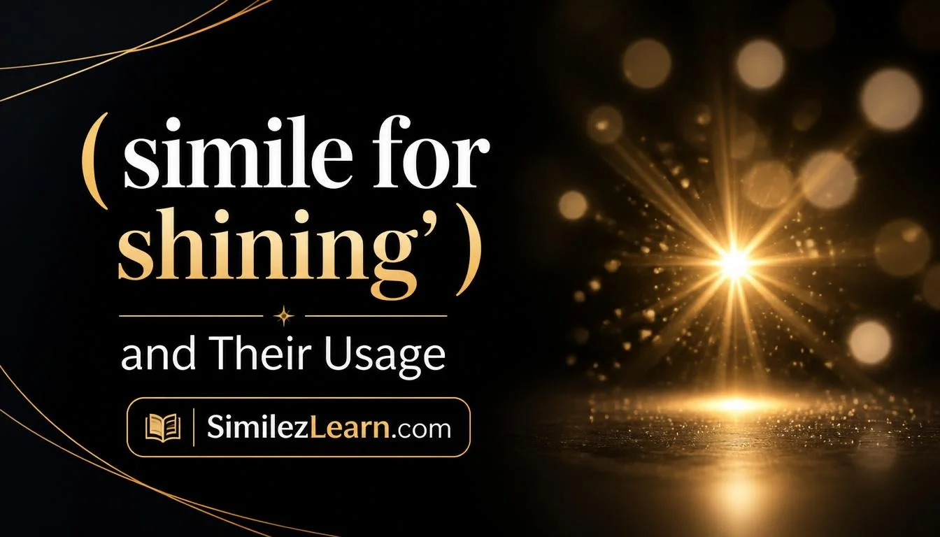 simile for shining