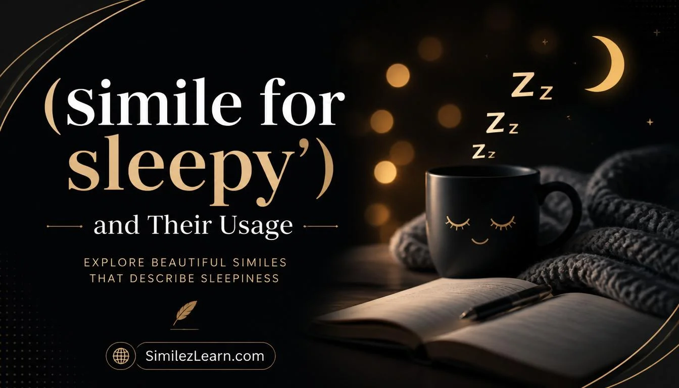 simile for sleepy