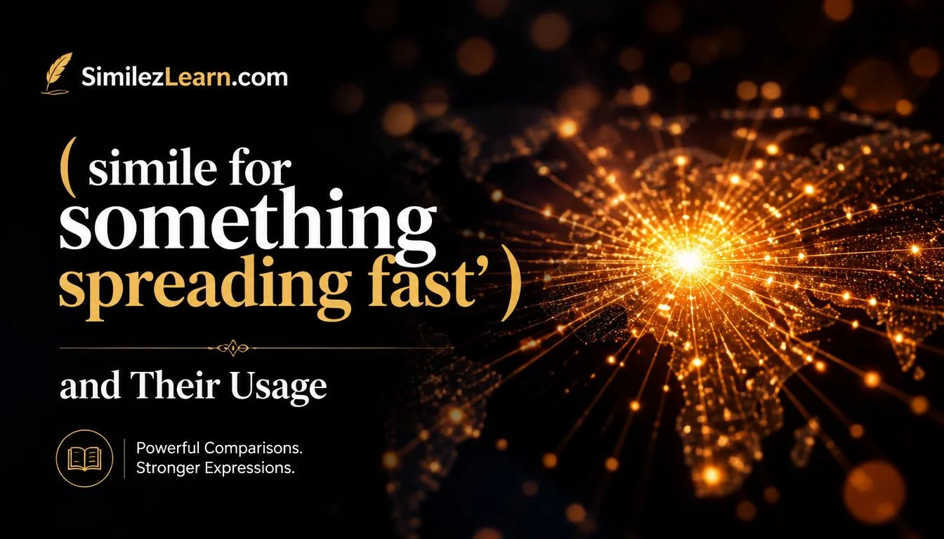simile for something spreading fast