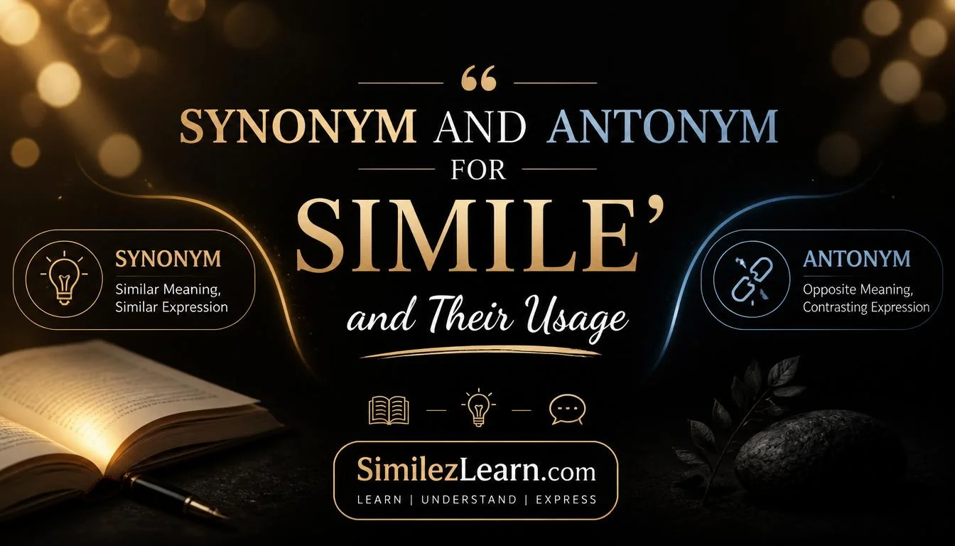 synonym and antonym for simile
