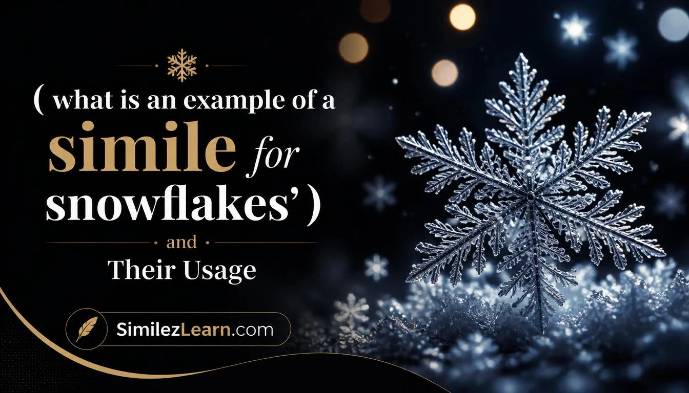 what is an example of a simile for snowflakes