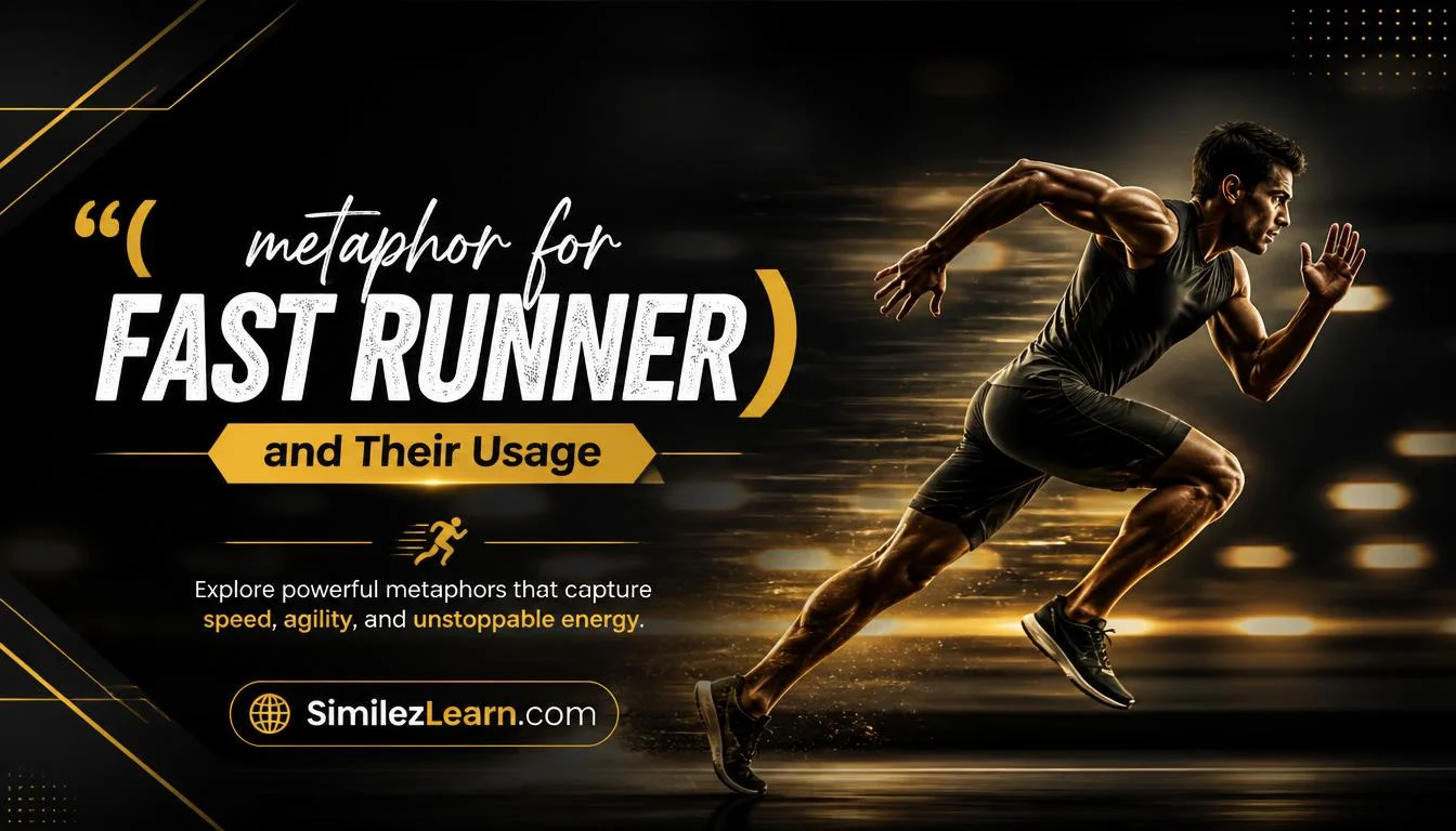 metaphor for fast runner