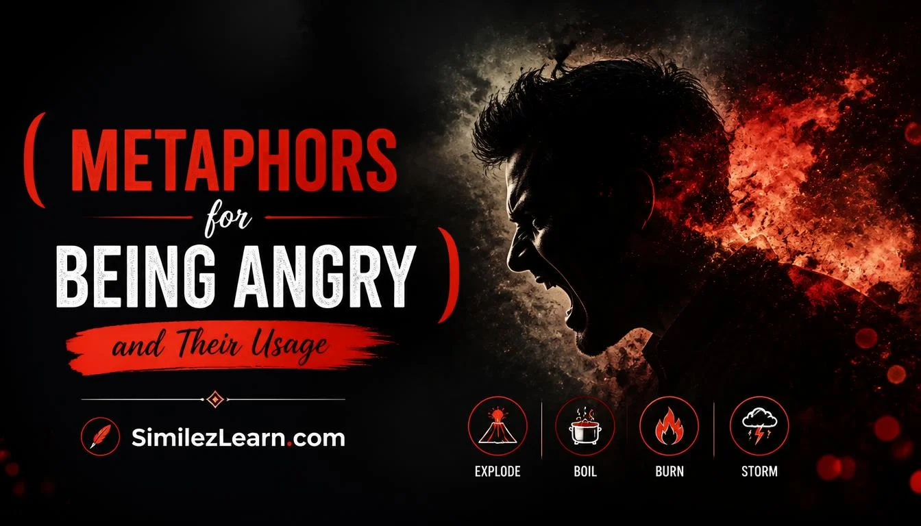 metaphors for being angry