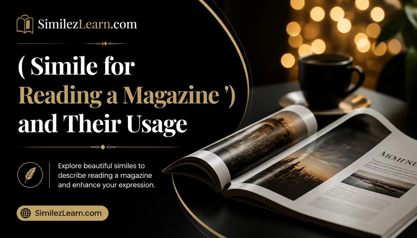 simile for reading a magazine
