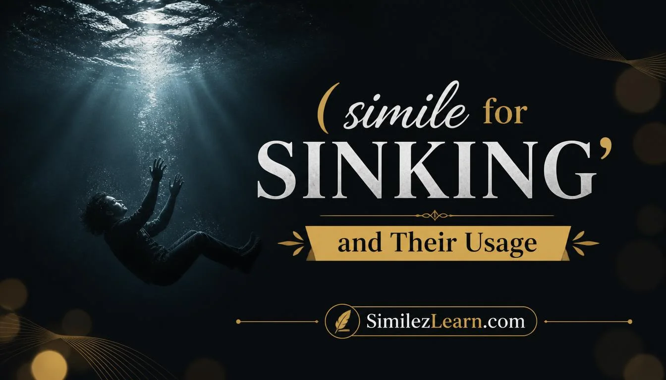 simile for sinking